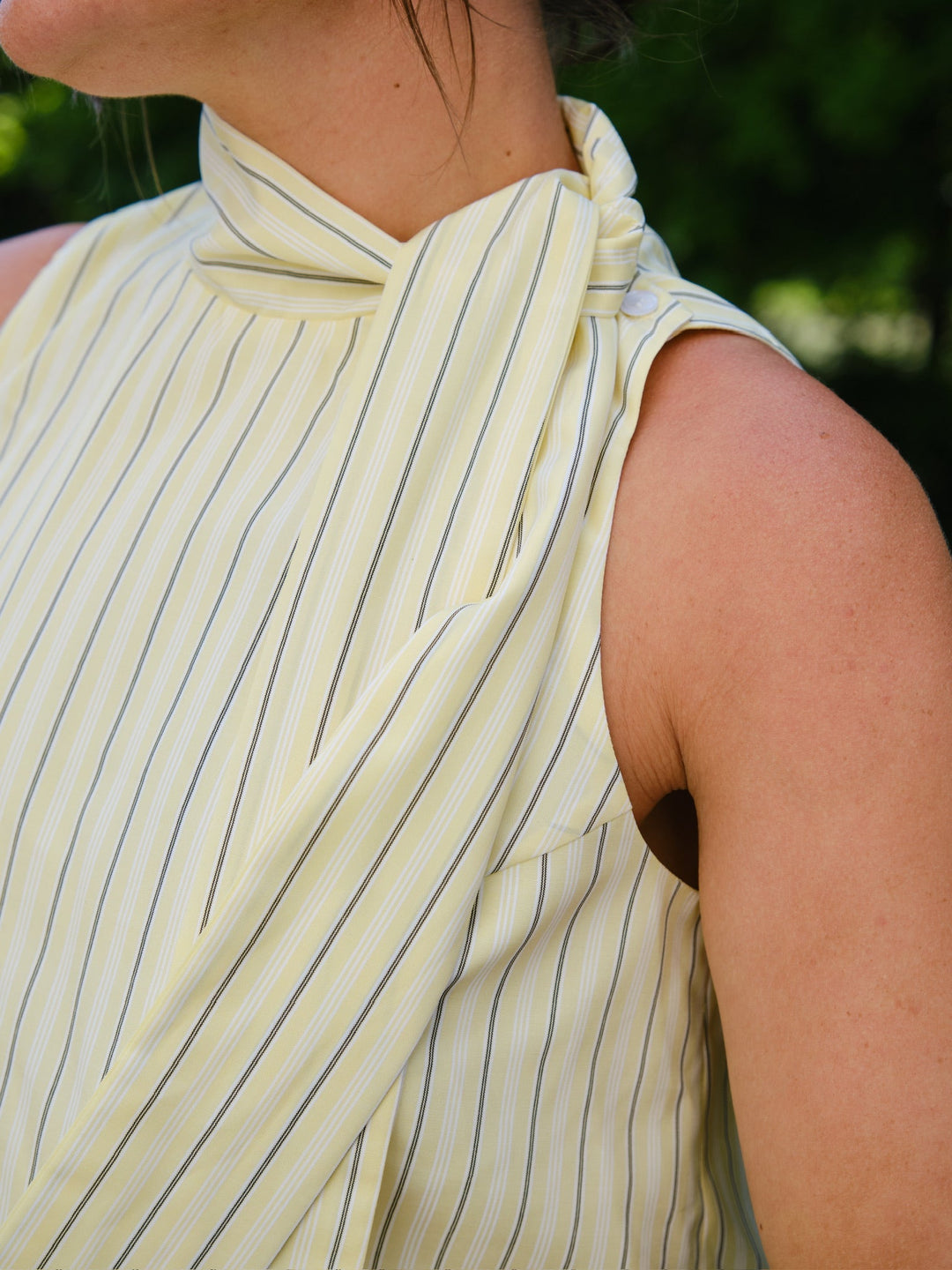 Przedsprzedaż - Neo Noir - Veda Stripe Top 165002 - 191 - Light Yellow