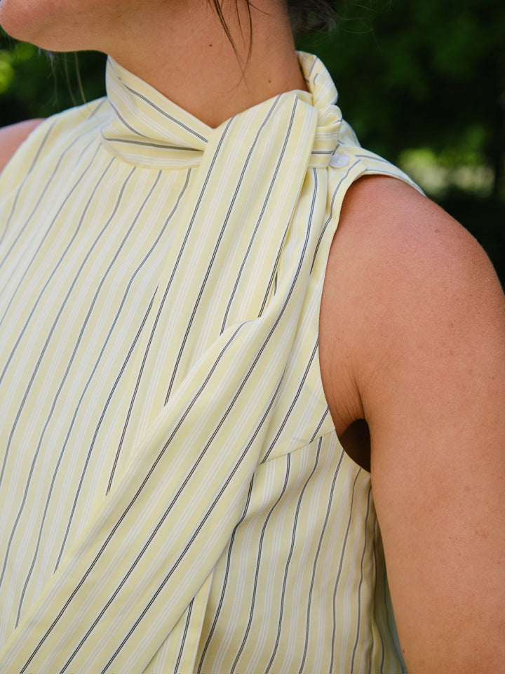 Przedsprzedaż - Neo Noir - Veda Stripe Top 165002 - 191 - Light Yellow
