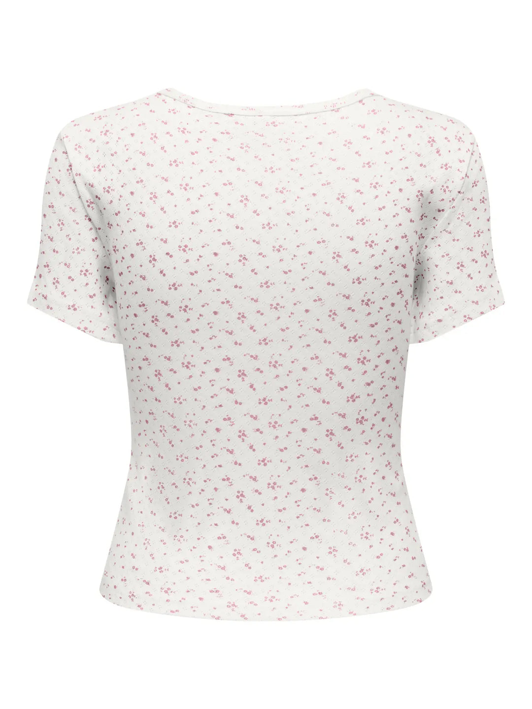 Only - Onlmadison S/S O-Neck Baby Tee - 4969624 Cloud Dancer Vivi Romance Rose