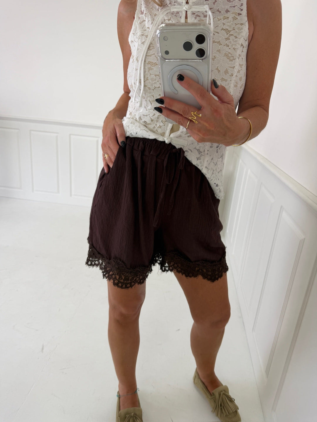 A-Bee - Vanya Shorts - Dark Brown