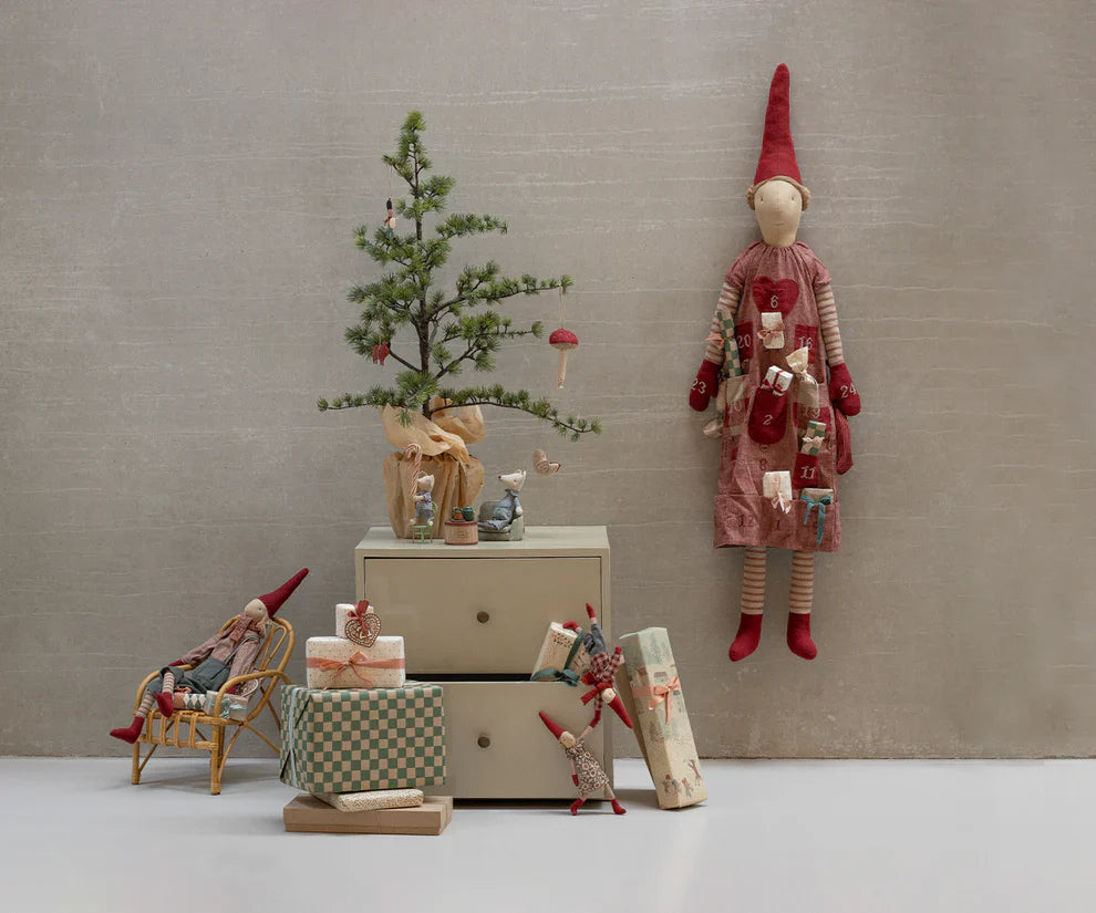 Maileg - Nisse, Str. 1 - Pige - Vinter Mint Kjole - 14-5412-00