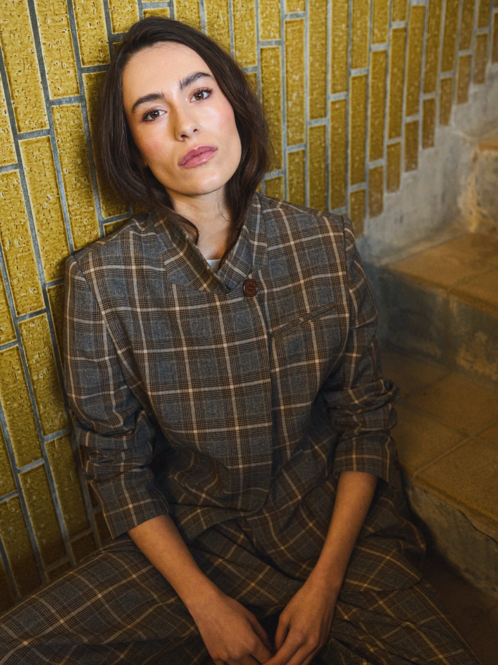 Gossia - Elligo Blazer G3260 - Brown Checks