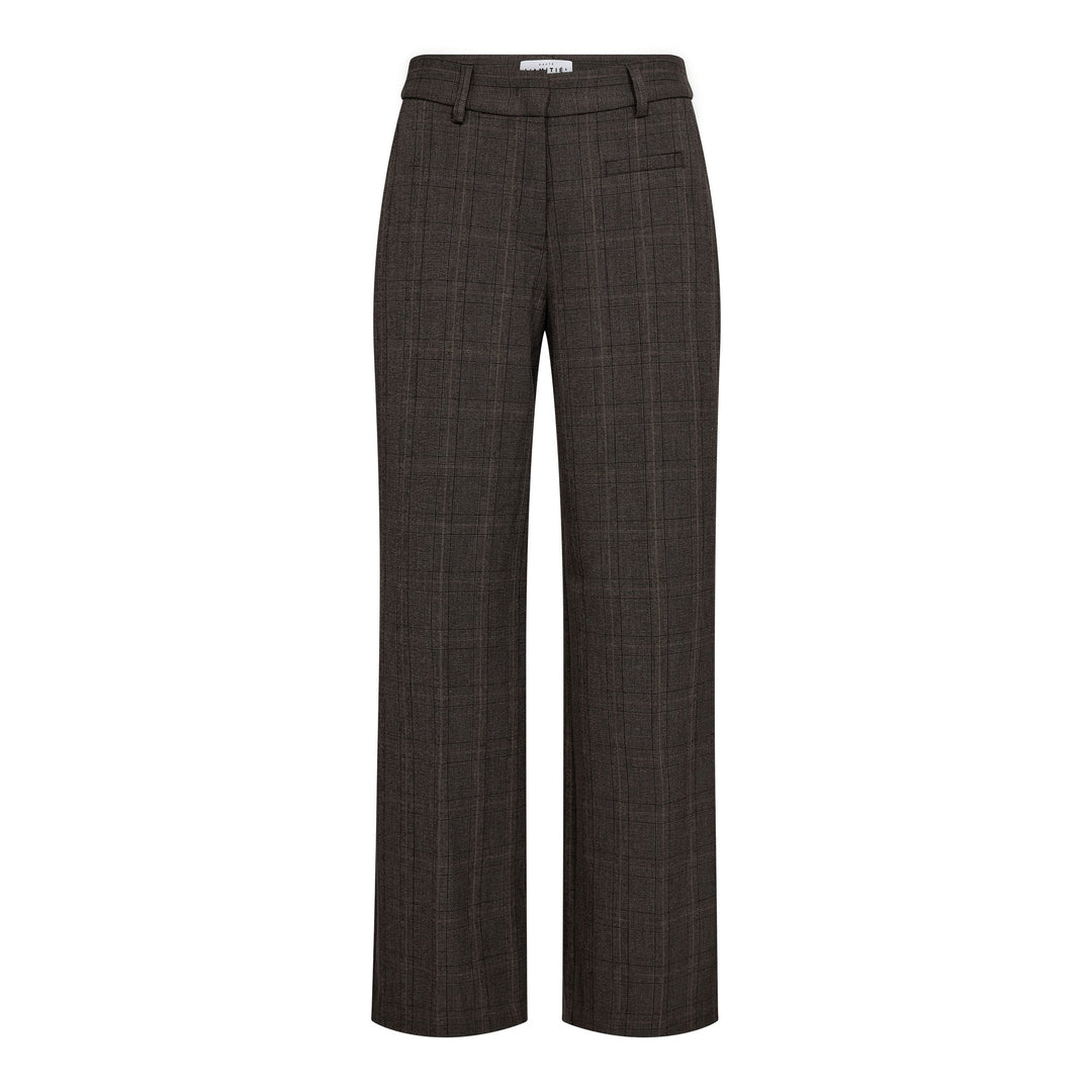 Haute L'Amitié - Check Fit Plain Pant HL10845 - Mocca