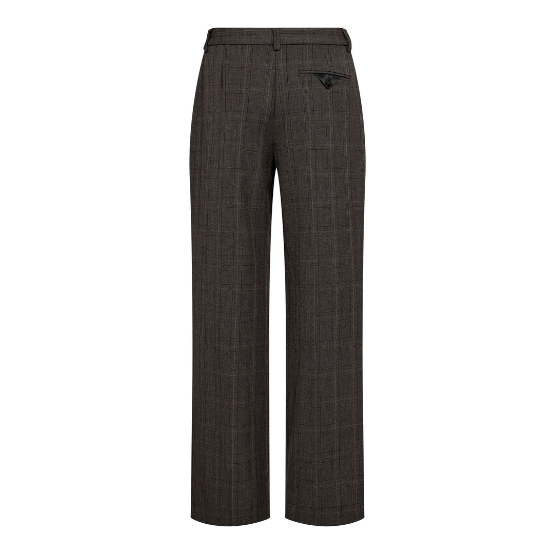 Haute L'Amitié - Check Fit Plain Pant HL10845 - Mocca