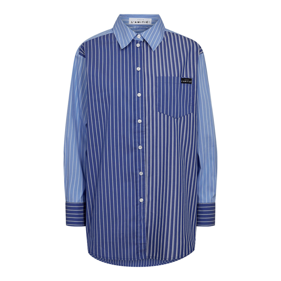 Haute L'Amitié - Blue Mix Stripe Shirt HL10872 - Blue Stripe