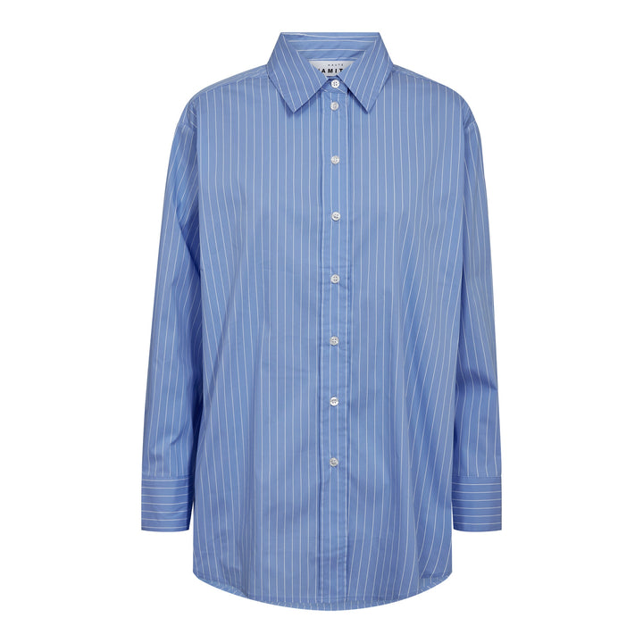 Haute L'Amitié - Sky Pin Stripe Shirt HL10886 - Pale Blue