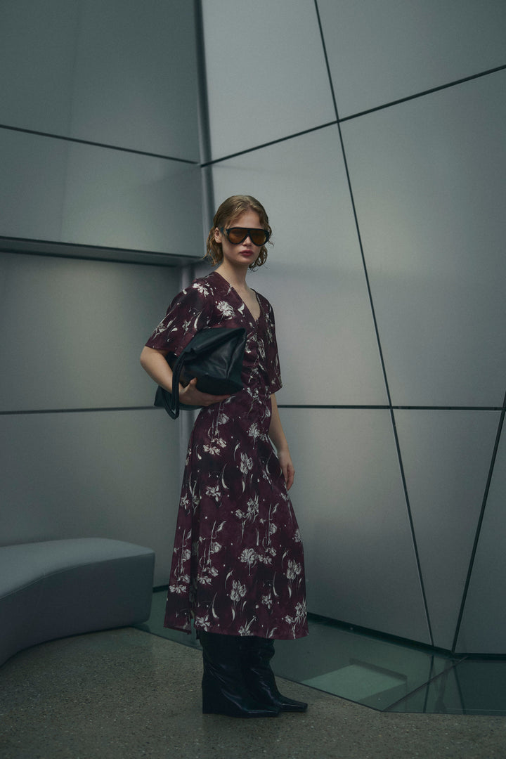 Noella - N-Lavina Dress 16380001 - 1501 - Dovie Burgundy Print