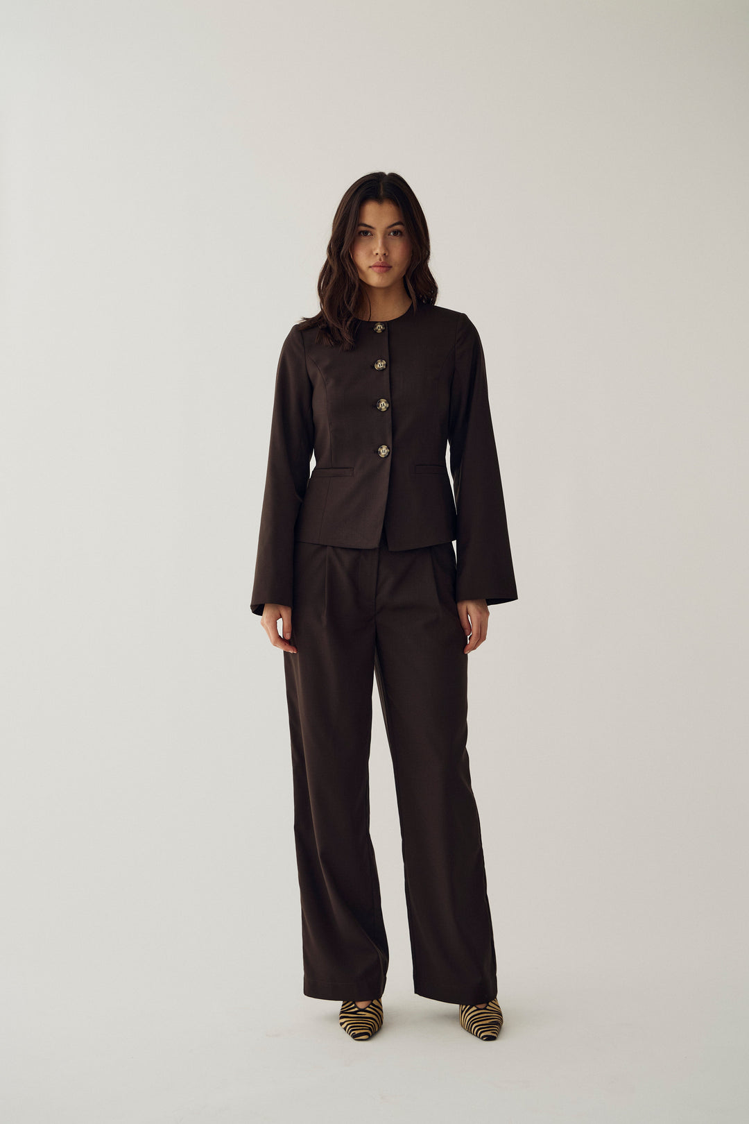 Noella - N-Kasaundra Ls Blazer 12700035 - 674 - Chocolate