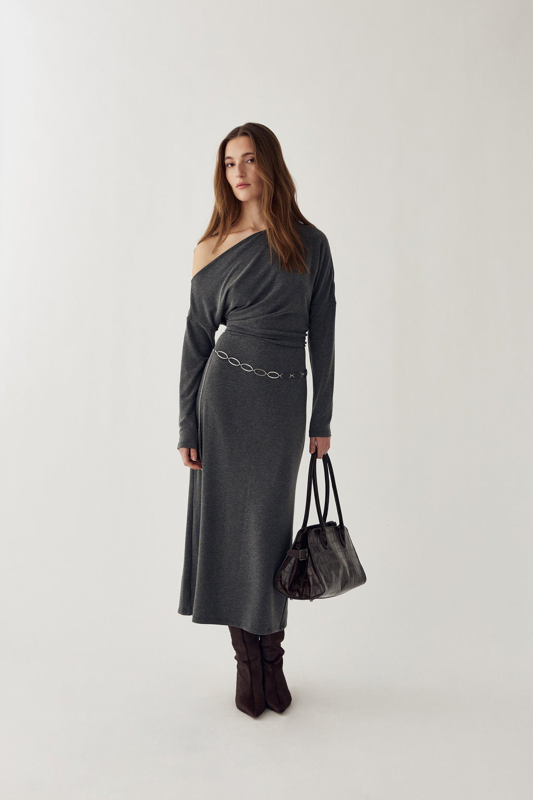 Noella - N-Meena Dress 14090006 - 019 - Dark Grey Melange