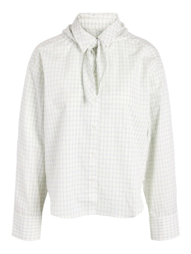 Noisy May - Nmpaulie L/S Button Scarf Shirt Tnt/17 - 5186400 Birch Blue