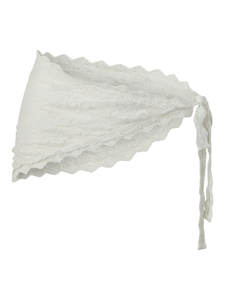 Pieces - Pcnaina Lace Hip Scarf - 5094834 White