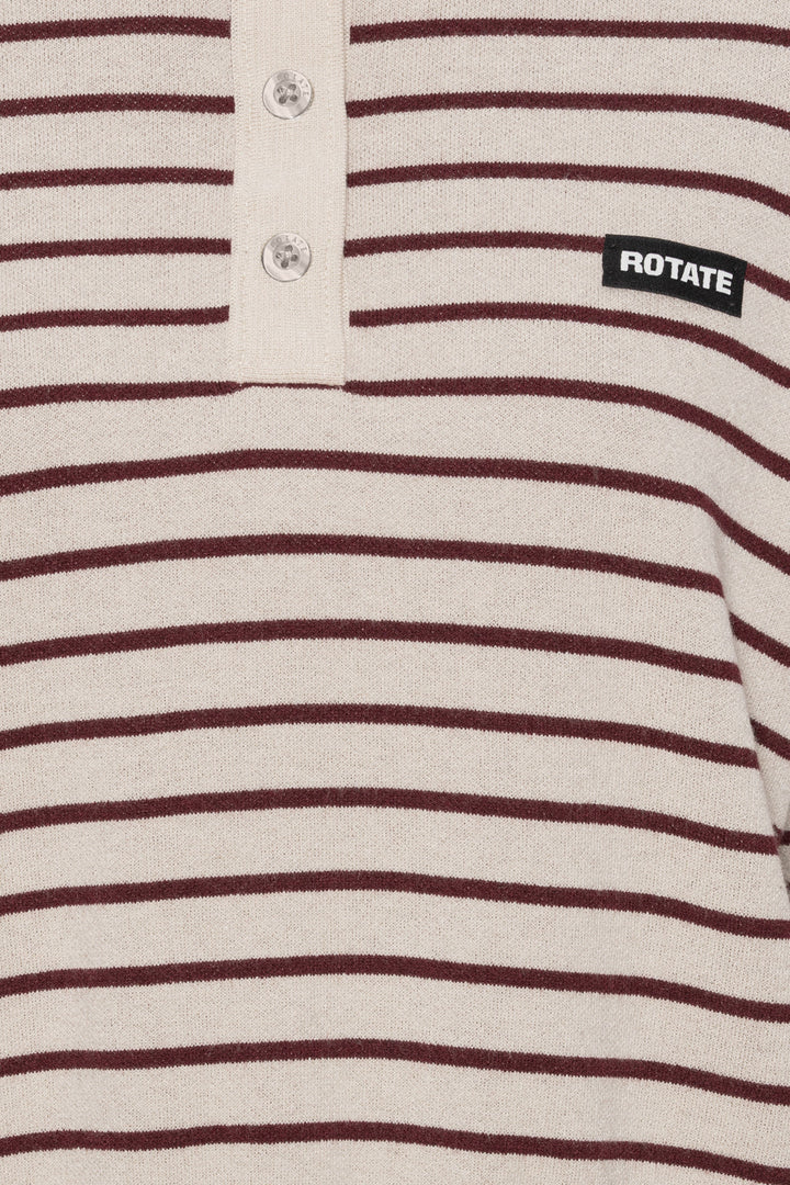 Rotate - Slinky Knit Polo 1143041764 - 1764 Oatmeal Comb.