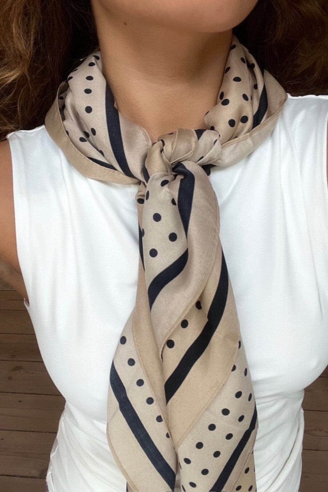 A-bee - Alessandra Scarf - Beige Tørklæder 