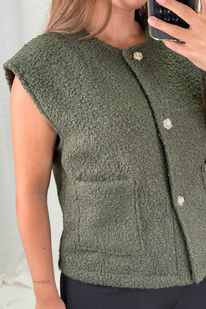 A-bee - Aurora Vest - Khaki Veste 