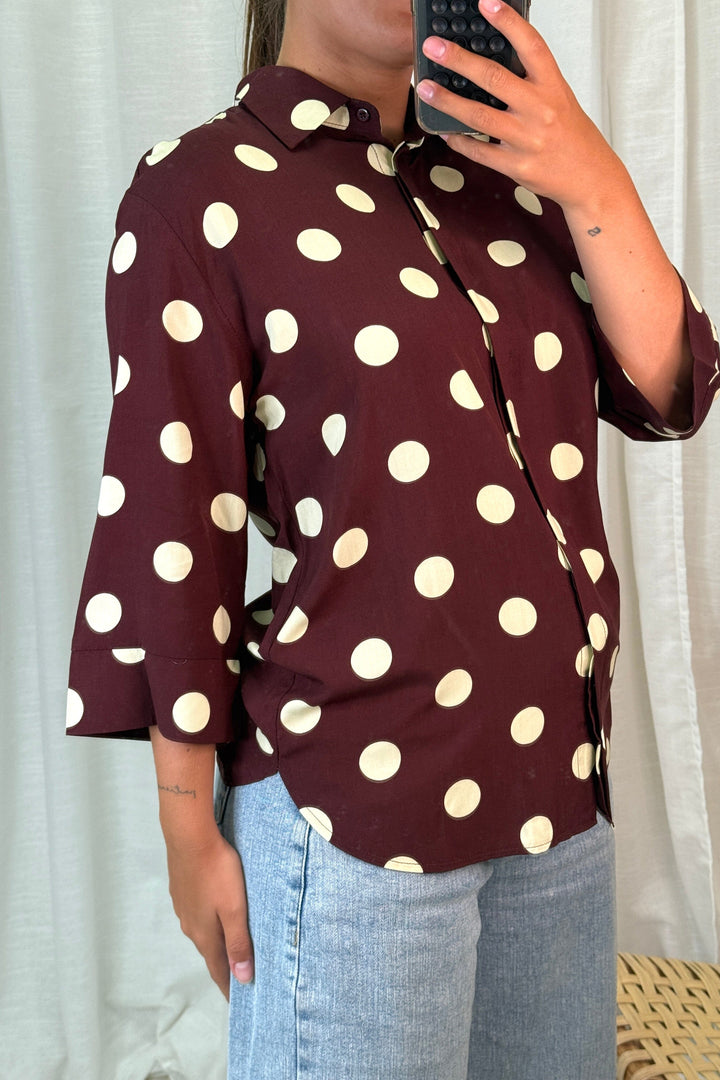 A-bee - Evelyn Blouse - Chocolate Bluser 
