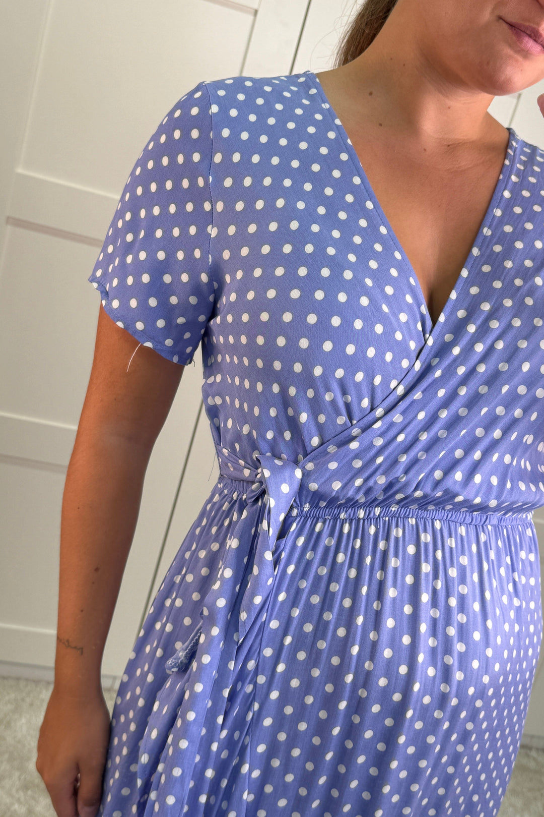 A-bee - Ginevra Dot Wrap Dress - Lilac Kjoler 