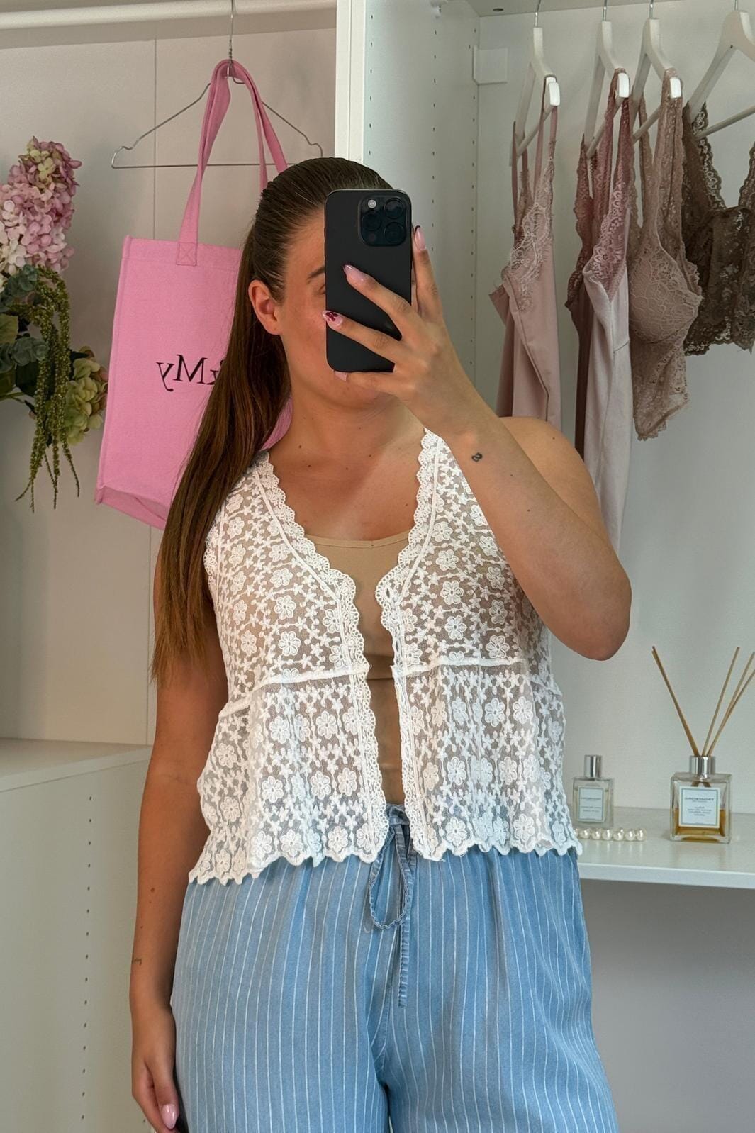 A-bee - Julina Top - White Toppe 