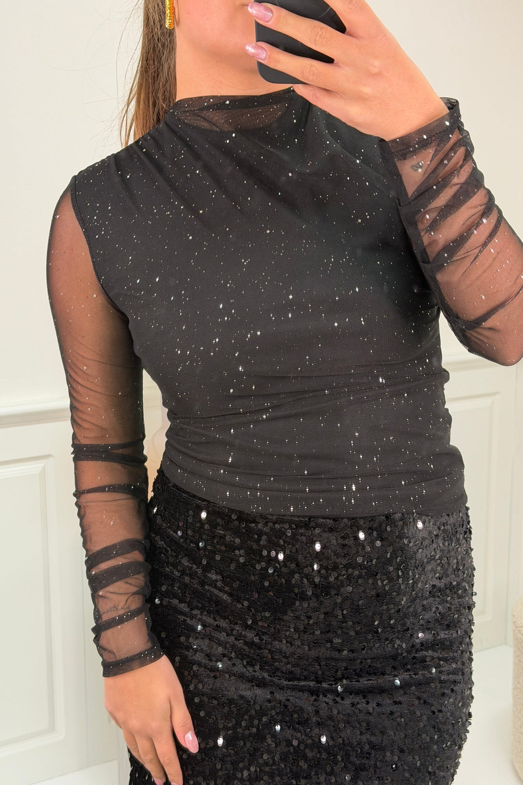 A-bee - Linetteblouse - Black Bluser 