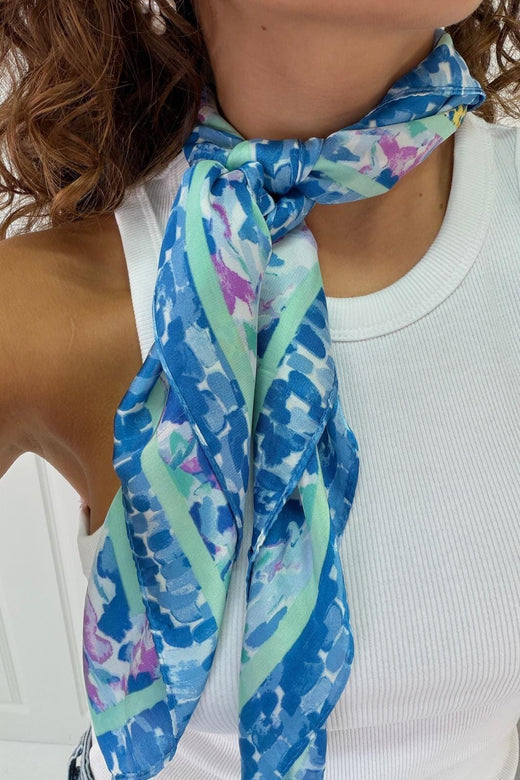 A-bee - Maelys Scarf - Blue Tørklæder 