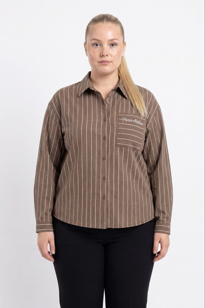A-Bee - Nadja Shirt - Brown Skjorter L 