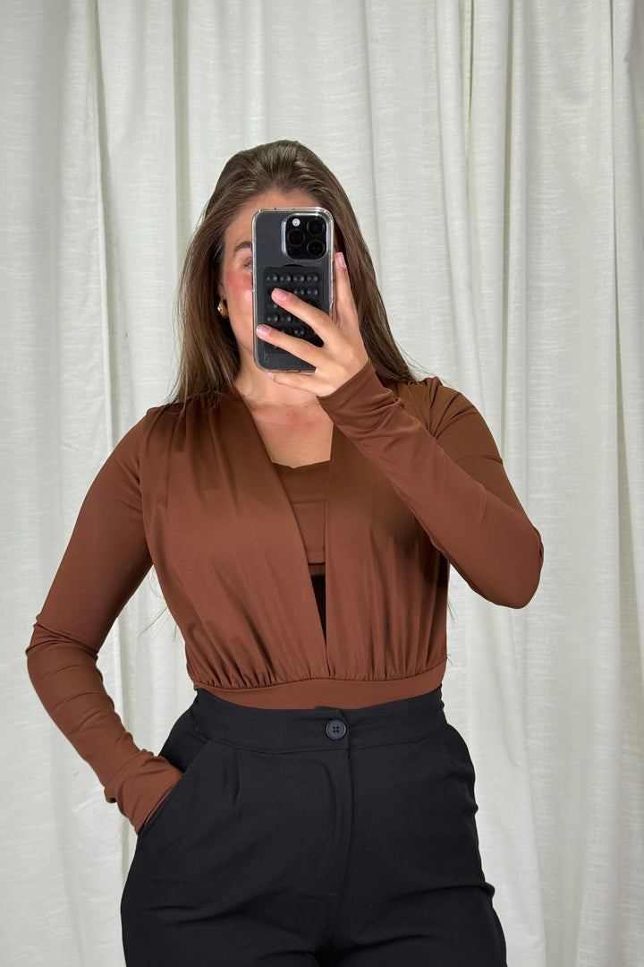 A-bee - Rakel Bodystocking - Brown Bodystockings 