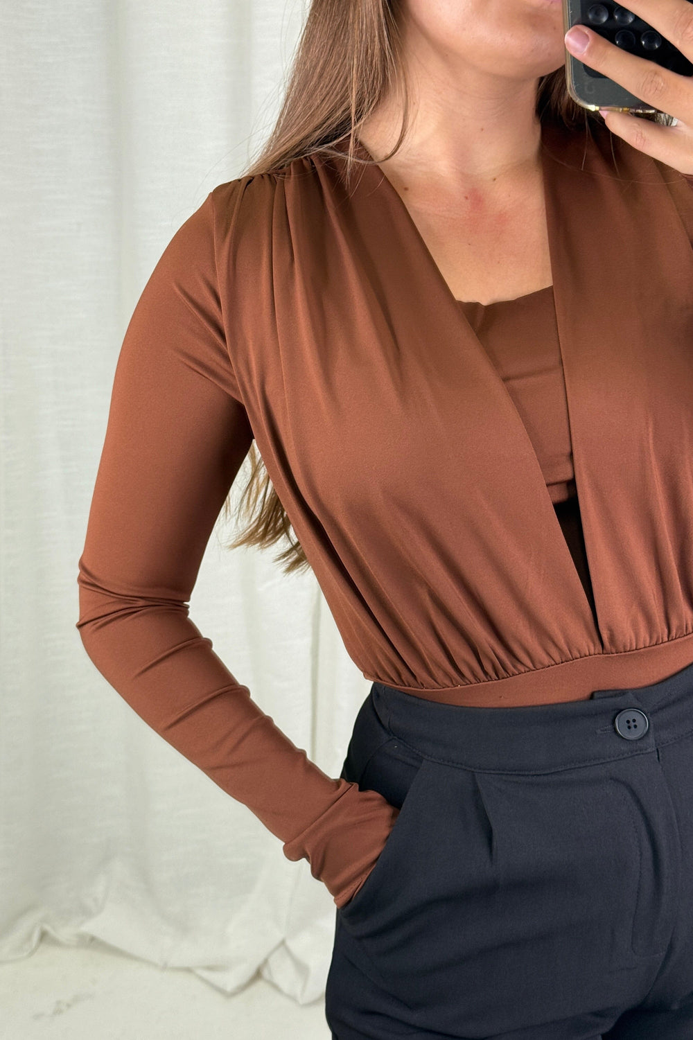 A-bee - Rakel Bodystocking - Brown Bodystockings 