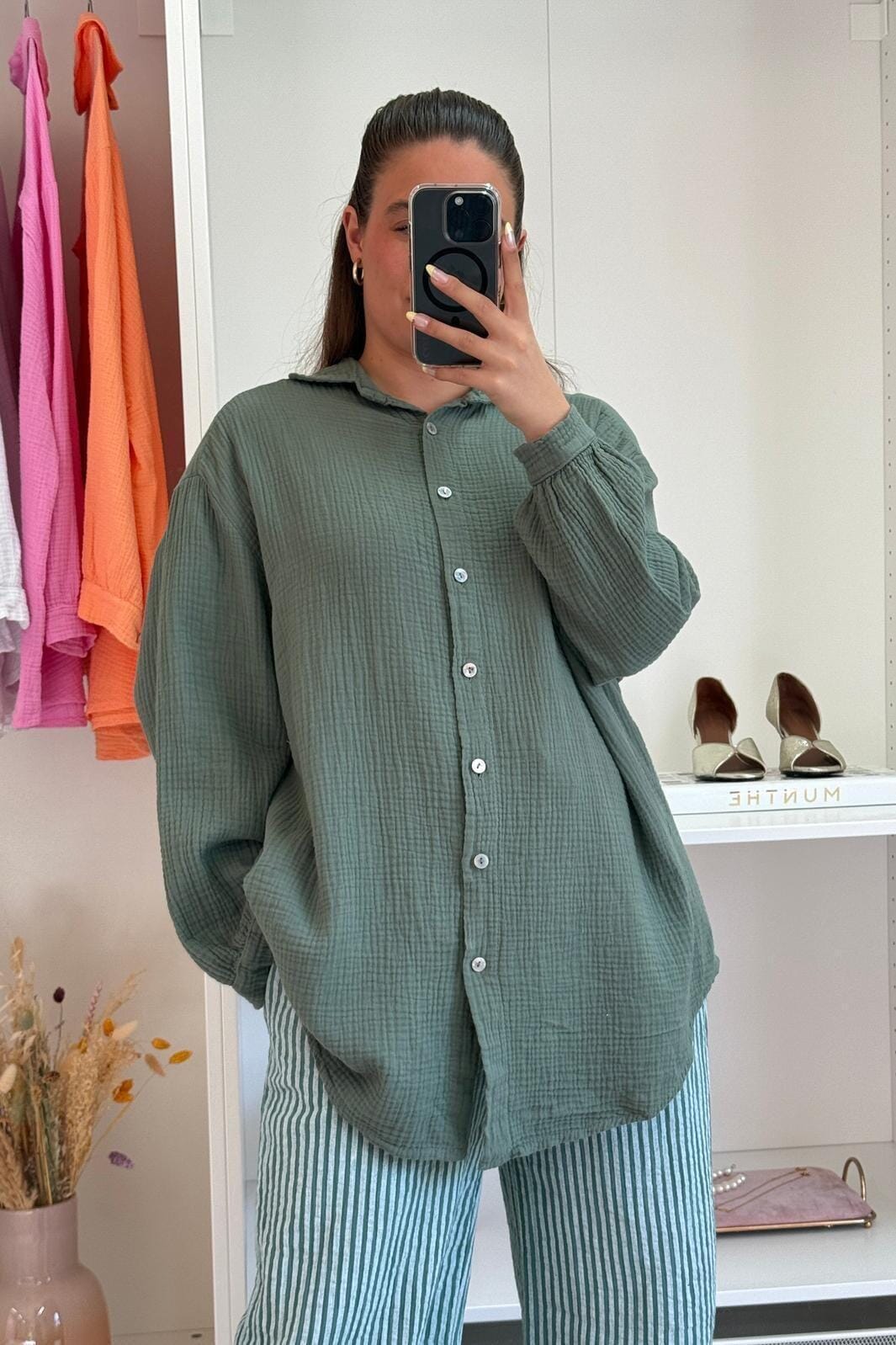 A-bee - Runa Shirt - Khaki Skjorter 