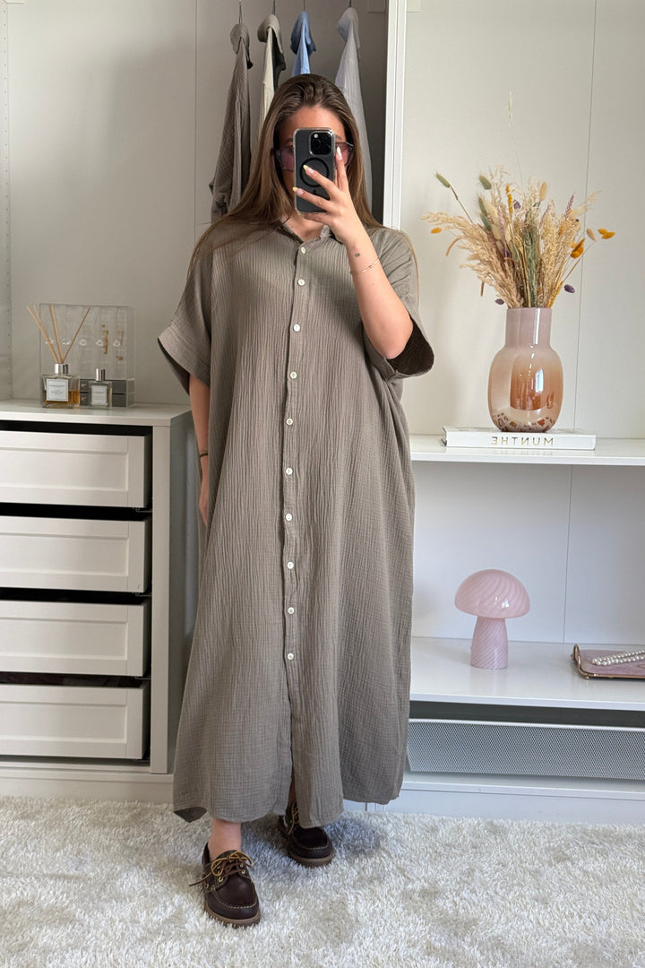 A-bee - Selma Dress - Taupe Kjoler 