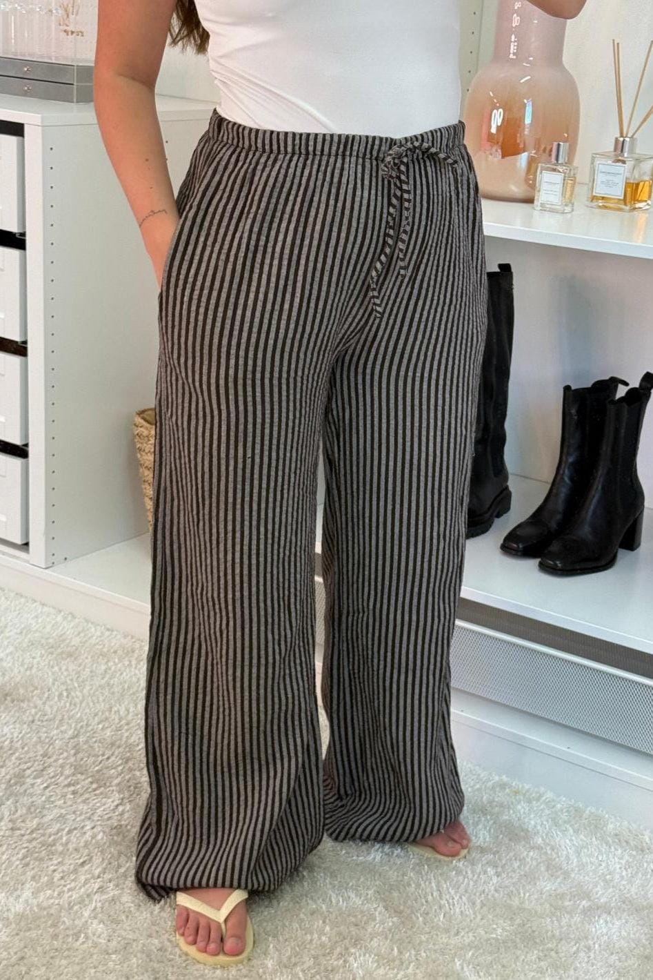 A-bee - Stella Pants - Dark Brown Bukser 