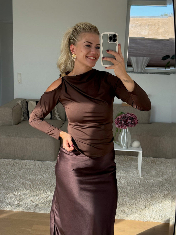 A-bee - Tiffany Skirt - Dark Maroon Nederdele 