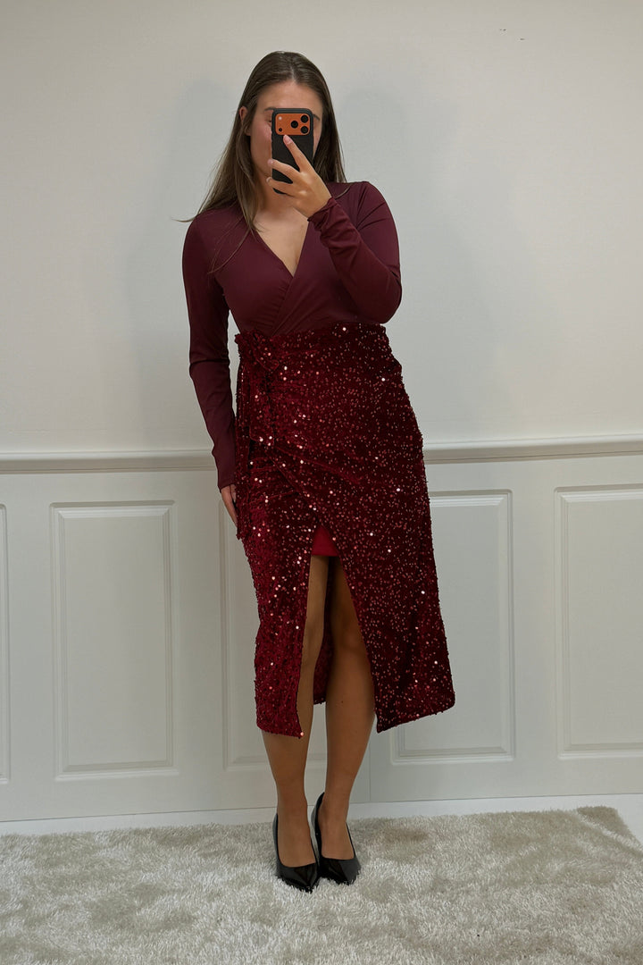 A-bee - Viviana dress - Dark Red Kjoler 