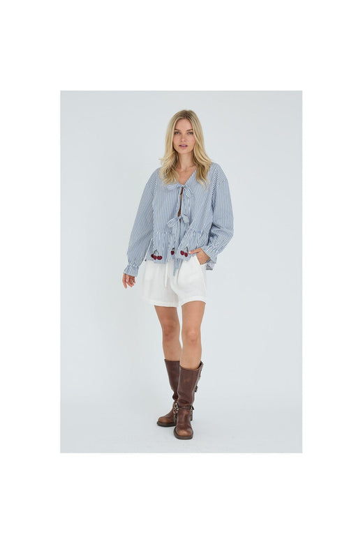 A-View - Alize Blouse AV8093 - 112 - Blue/White Stribe