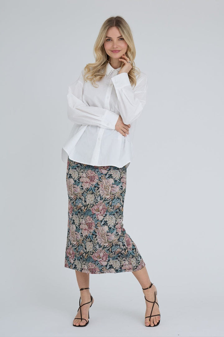 A-View - Brocade Skirt AV9408 - 311 - Sand/Black