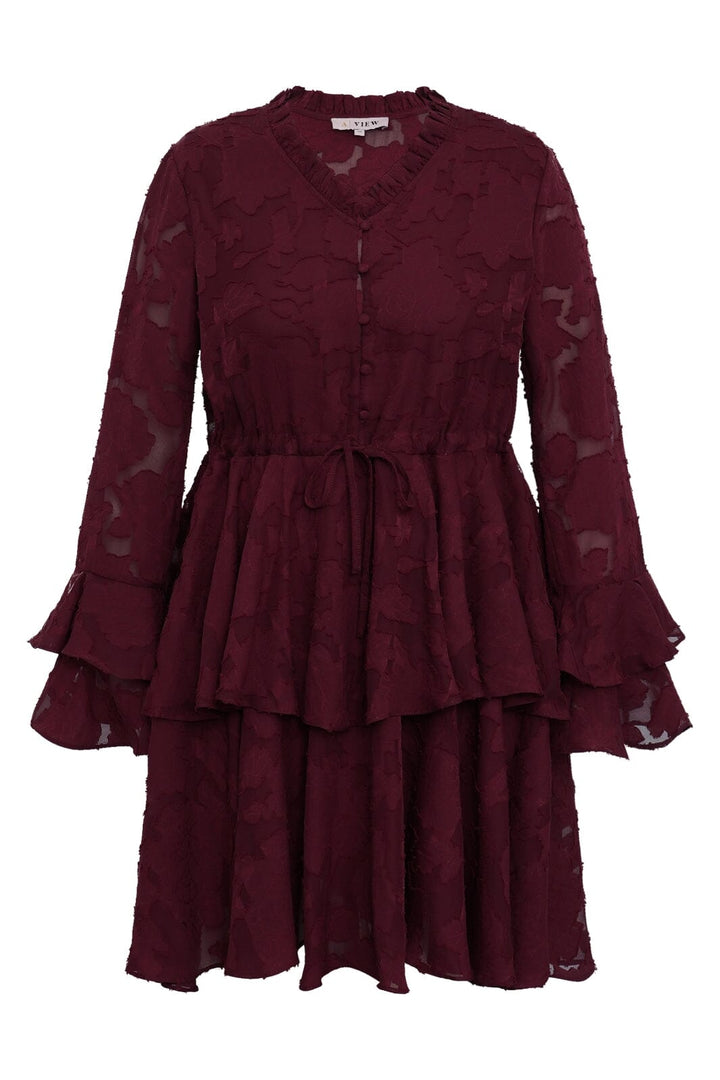 A-View - Floretta Dress AV7022 - 266 - Cabernet Kjoler 