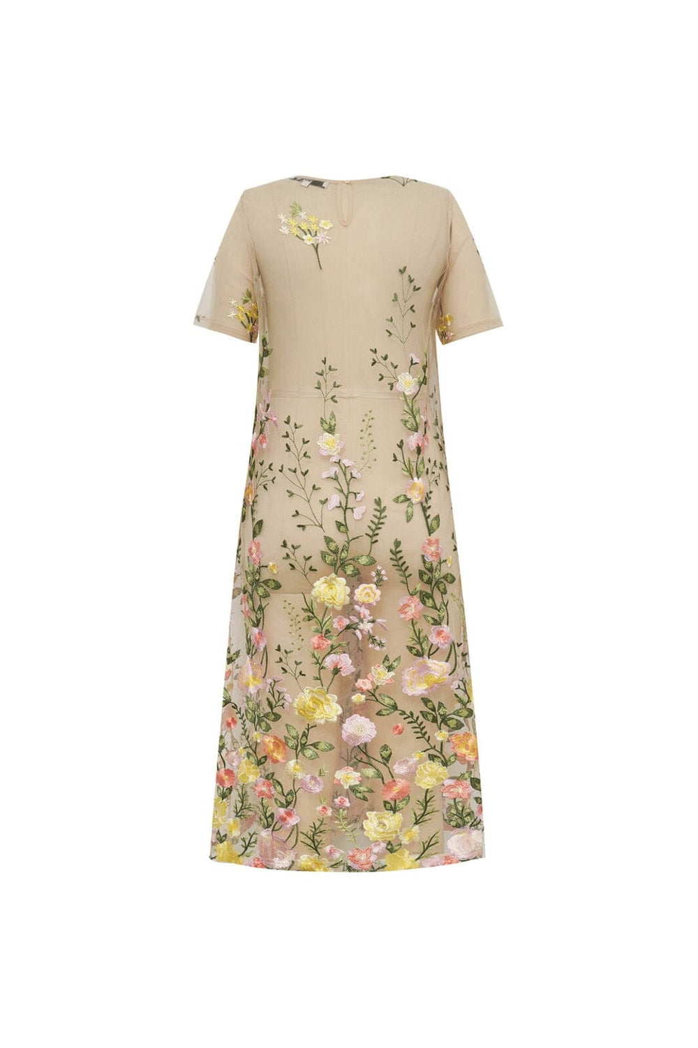 A-View - Fuschia Midi Dress AV7086 - 201 - Sand/Yellow