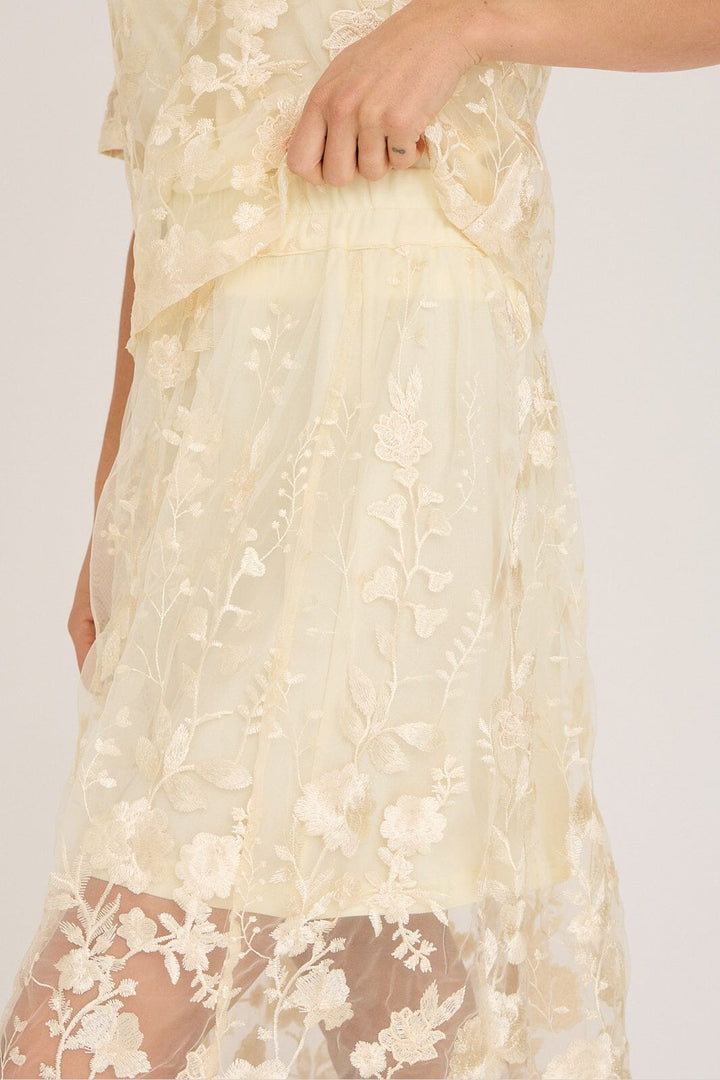 A-View - Fuschia Skirt AV4624 - 069 - Pale Yellow