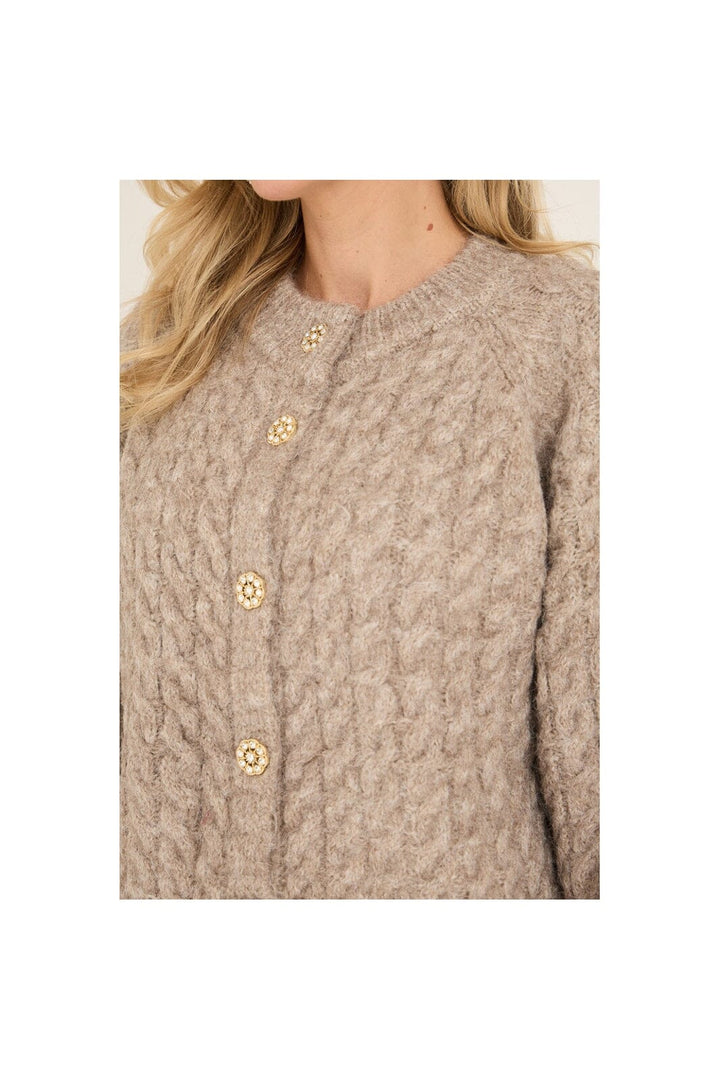 A-View - Kabba Knit Cardigan AV6022 - 118 - Light Brown