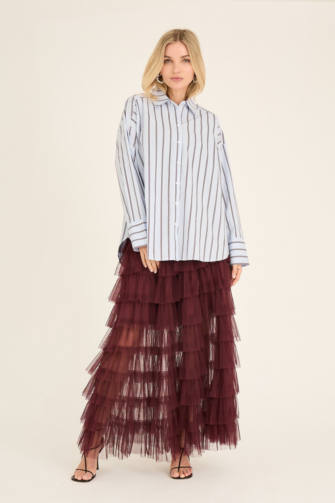 A-View - Lenn Shirt AV7029 - 240 - Light Blue/Bordeaux Skjorter 
