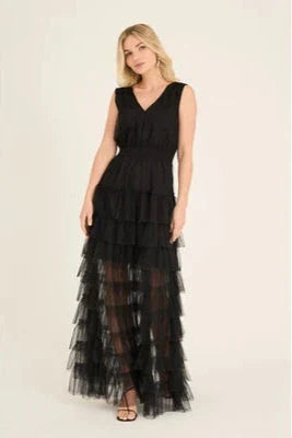 A-View - Miranda Dress AV4869 - 999 - Black Kjoler 