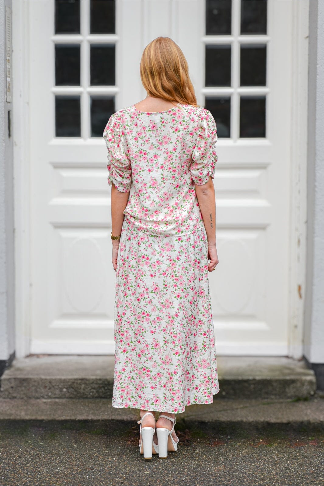 A-View - Peony Wrap Skirt AV4601-V - 199 - White/Pink