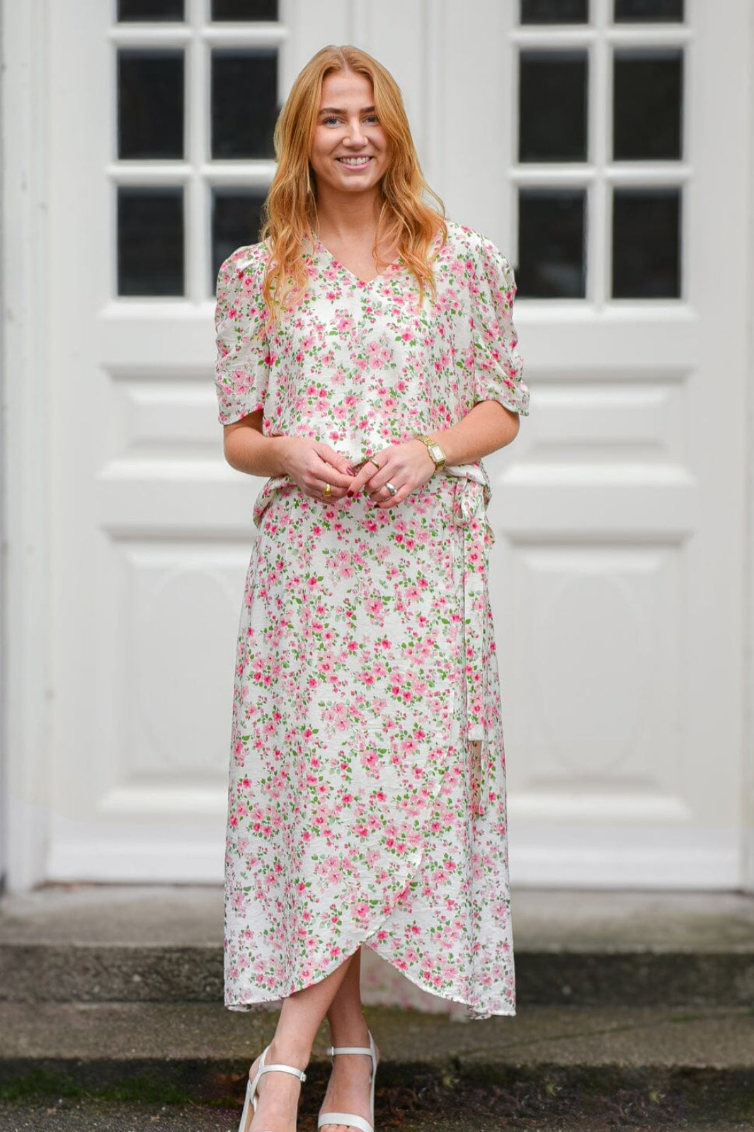 A-View - Sindrella Print Blouse AV8305 - 199 - White/Pink