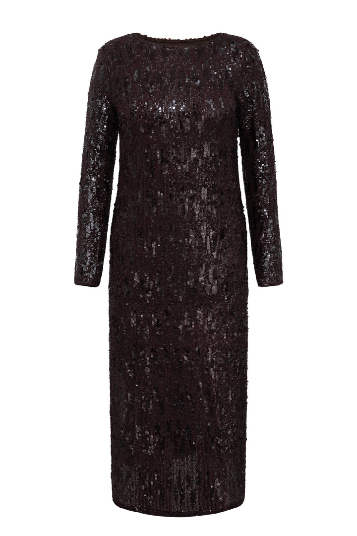 A-View - Valerie Dress AV7010 - 194 - Dark Brown Kjoler 