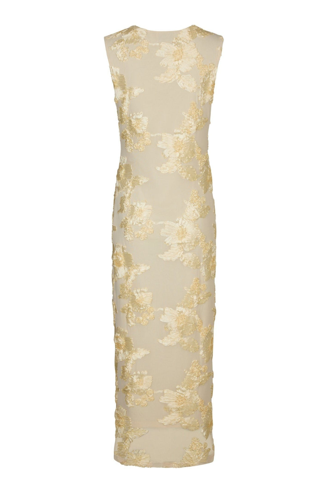 Forudbestilling - Neo Noir - Tiranna Big Flower Mesh Dress 166824 - 191 - Light Yellow