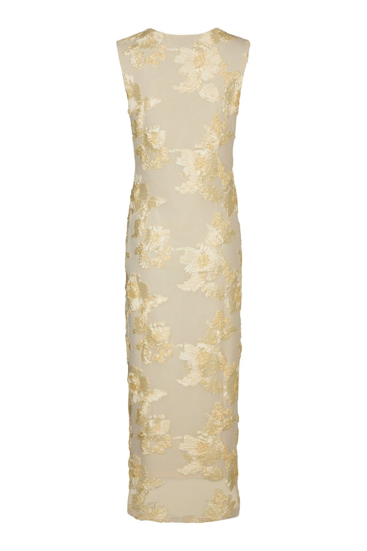 Forudbestilling - Neo Noir - Tiranna Big Flower Mesh Dress 166824 - 191 - Light Yellow