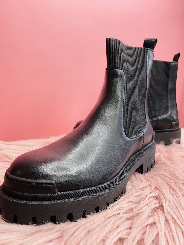 Angulus - Hacker Støvle Med Elastik - Black Støvler 