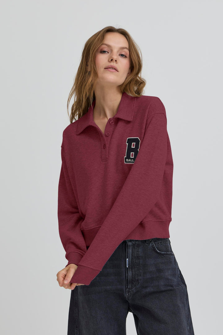 Ball - Bariva Polo Sweat 50408098 - 191526 - Chocolate Truffle Sweatshirts 
