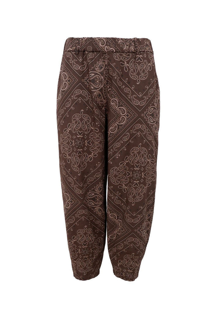 Black Colour - Bcabbie Barrel Pant 40977 - Coffee Paisley