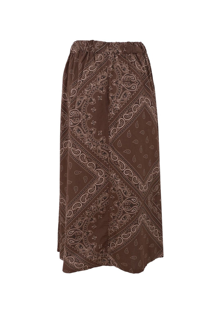 Black Colour - Bcabbie Skirt 40728 - Coffee Paisley
