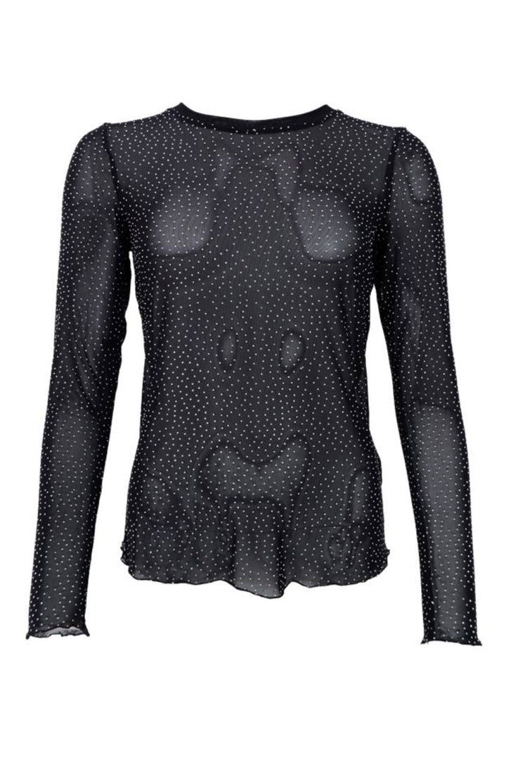 Black Colour - Bcalexis Tee W/Stones 40746 - Shirts - Black Bluser 