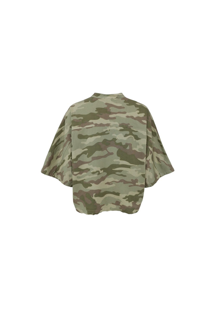 Black Colour - Bcally Loose Shirt 41145 - Camouflage